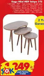 KAGU HİLAL MDF SEHPA 3'LÜ